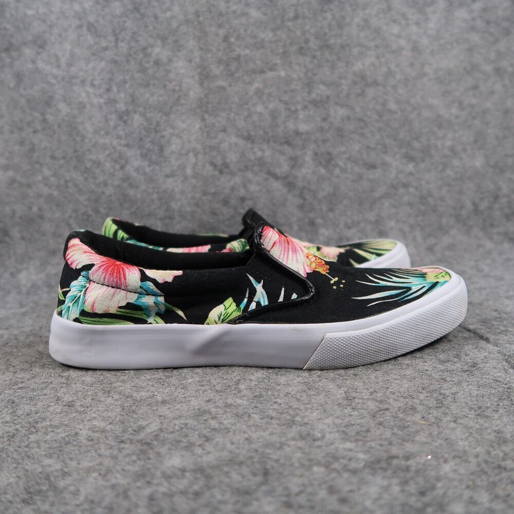 Soda Shoes Womens 7 Casual Slip On Sneakers Canvas Floral Comfort Lifestyle